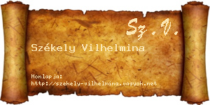 Székely Vilhelmina névjegykártya
